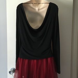 Vintage TOM FORD Era GUCCI Black Jersey Cowl Drape Back Top 44